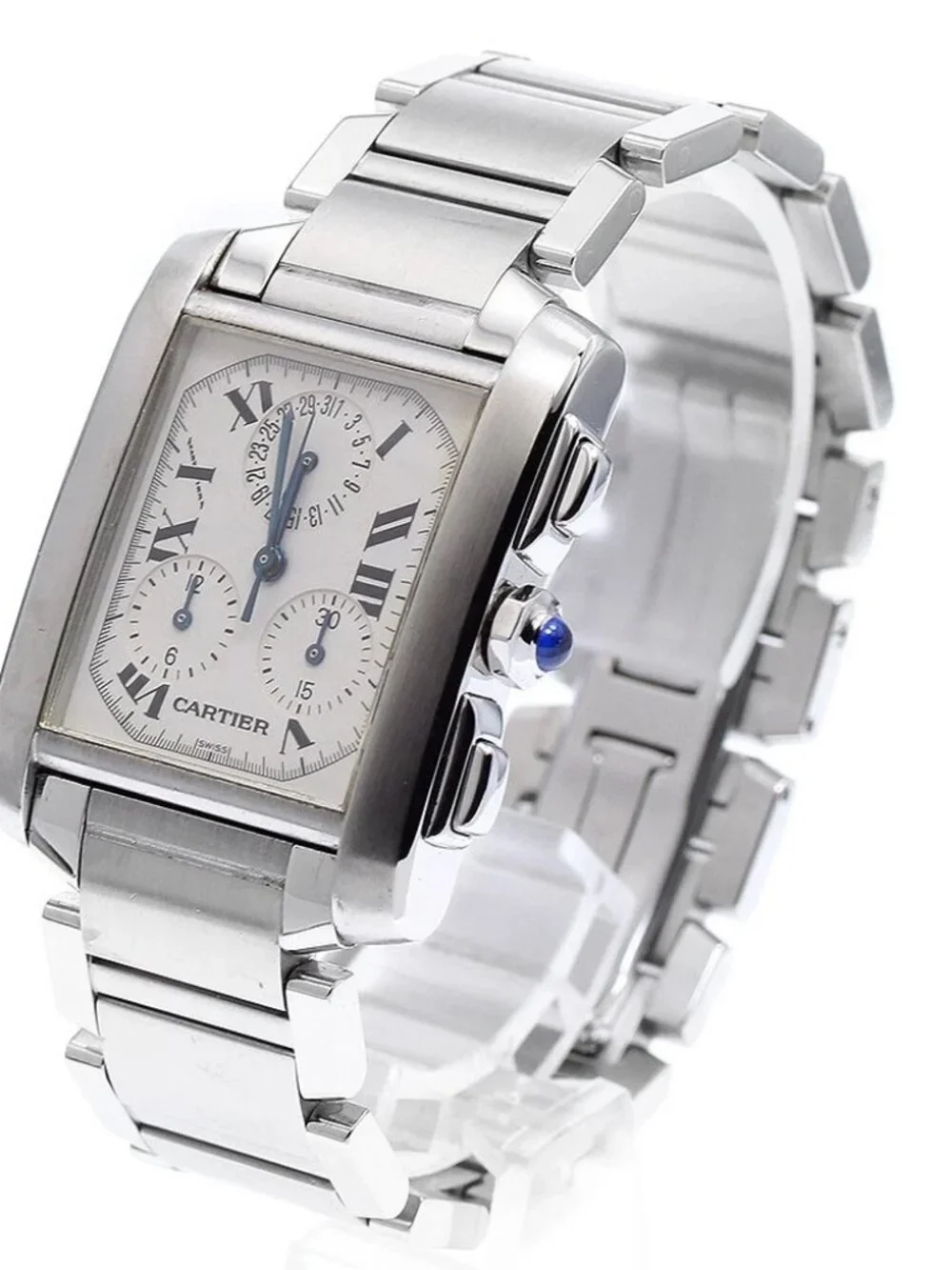 CARTIER Tank Française XL Chrono Reflex Quartz Men's Watch_917285